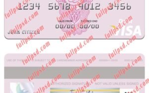 download Palestine Bank of Palestine visa debit card psd template