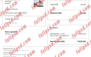 download Panama Airbnb booking confirmation pdf and word template