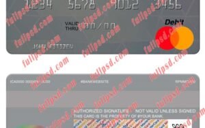 Israel Payoneer mastercard psd template
