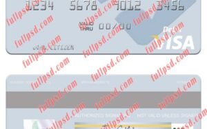 download Peru Banco Banex visa debit card psd template