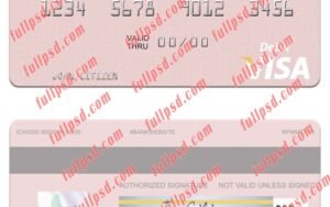 download Peru Banco de Comercio visa debit card psd template