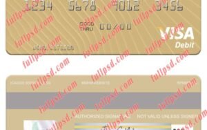 download Philippines Banco de Oro visa debit card psd template