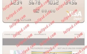 download Philippines Bank of the Philippine Islands visa debit card psd template