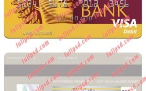 download Poland Alior Bank visa debit card psd template