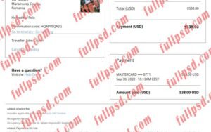 download Romania Airbnb booking confirmation pdf and word template