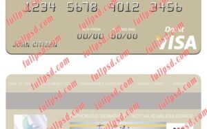 download Romania Banca Transilvania visa debit card psd template