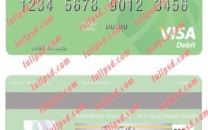 download Romania Garanti BBVA visa debit card psd template