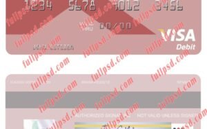 download Rwanda Equity Bank visa debit card psd template