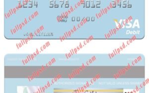 download Saint Lucia Loyal Bank Limited visa debit card psd template