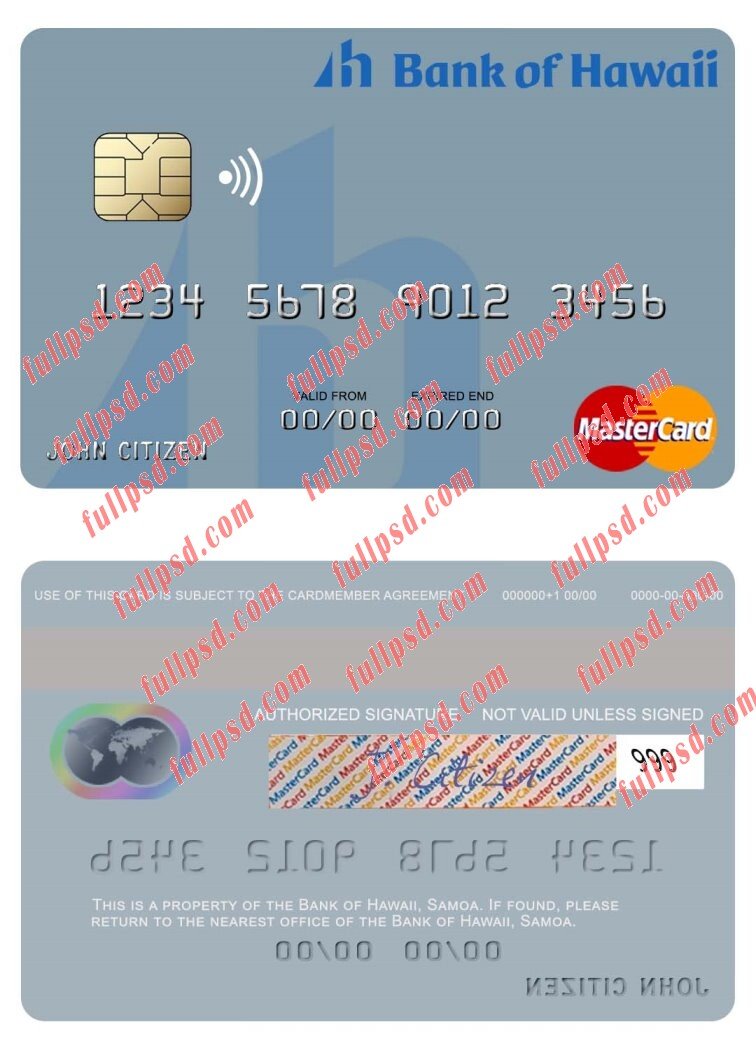 San Marino Banca di San Marino mastercard psd template