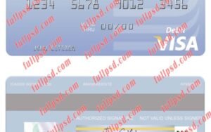 download San Marino Banca di San Marino visa debit card psd template