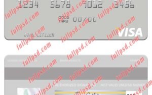 download Sao Tome and Principe Afriland First Bank visa debit card psd template