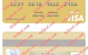 download Sao Tome and Principe Banco Ecuador visa debit card psd template