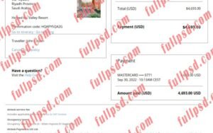 download Saudi Arabia Airbnb booking confirmation pdf and word template