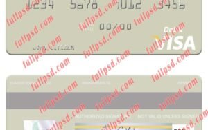 download Senegal Ecobank Senegal visa debit card psd template
