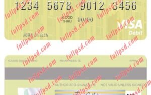 download Serbia Raiffeisen banka a.d. Beograd visa debit card psd template