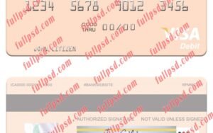 download Serbia The Banca Intesa a.d. Beograd visa debit card psd template