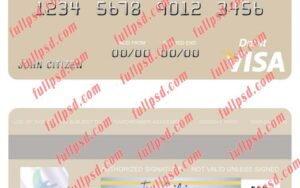 download Sierra Leone Bank of Sierra Leone visa debit card psd template