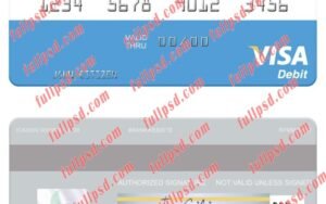 download Sierra Leone National Development Bank visa debit card psd template