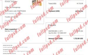 download Singapore Airbnb booking confirmation pdf and word template