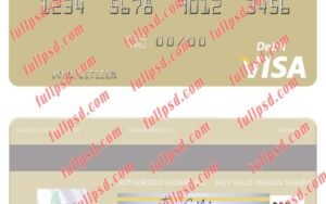 download Singapore Maybank Singapore visa debit card psd template