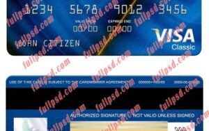 download Slovakia Raiffeisen Bank visa classic card psd template