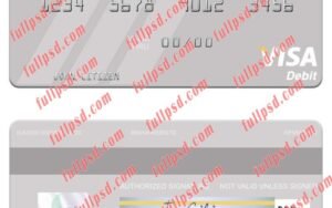 download Slovakia Tatra Banka visa debit card psd template