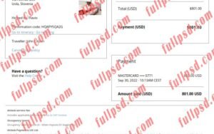 download Slovenia Airbnb booking confirmation pdf and word template