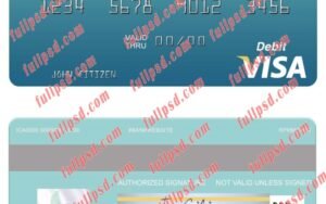 download Solomon Islands ADB Bank visa debit card psd template