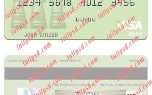 download Solomon Islands BSP Bank visa debit card psd template