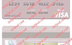 download South Africa Absa Group Limited visa debit card psd template