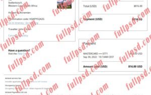 download South Africa Airbnb booking confirmation pdf and word template
