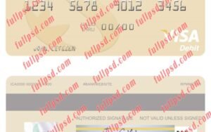 download South Korea Shinhan Financial Group visa debit card psd template
