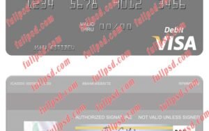 download South Sudan Eden Commercial Bank visa debit card psd template