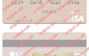 download Spain Bankinter visa debit card psd template