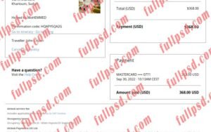 download Sudan Airbnb booking confirmation pdf and word template