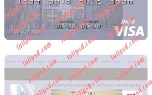 download Sweden Nordea Bank AB visa debit card psd template