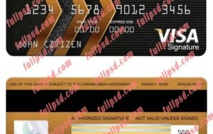 download Sweden Nordnet AB bank visa signature card psd template