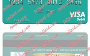 download Switzerland Vontobel Holding AG visa debit card psd template