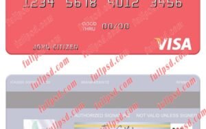 download Taiwan Bank of Taiwan visa debit card psd template