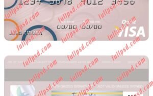 download Taiwan Chang Hwa Bank visa debit card psd template