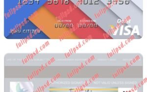download Tanzania BancABC visa debit card psd template