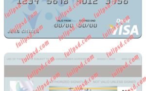 download Timor Leste Banco Nacional Ultramarino building visa debit card psd template