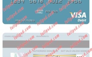 download Togo Ecobank visa debit card psd template