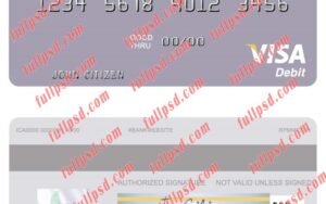 download Trinidad and Tobago RBC Royal Bank visa debit card psd template
