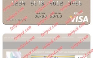 download Turkmenistan Garagum IJSB visa debit card psd template