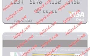 download Tuvalu National Bank of Tuvalu visa debit card psd template