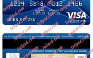 download USA ADP Earnings bank visa electron card psd template