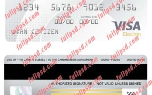 download USA Massachusetts Radius visa electr psd template