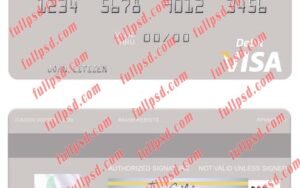 download Uganda Cairo Bank Uganda visa debit card psd template